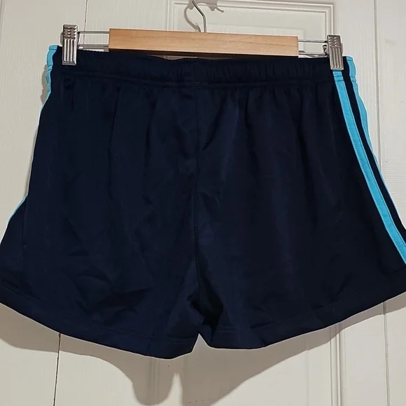🏃‍♀️ Adidas Navy Blue Athletic Running Shorts w/ Side Stripes Size M - Picture 5 of 5